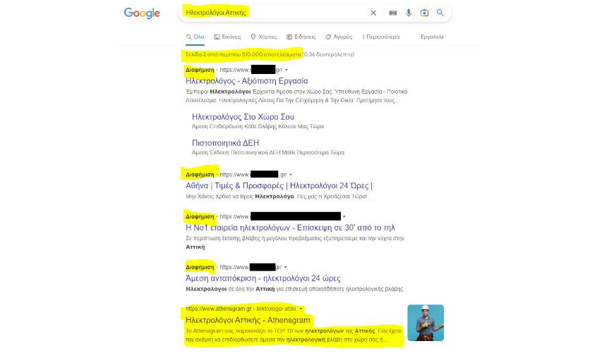 Google Ηλεκτρολόγοι