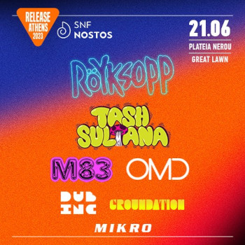 Röyksopp + Tash Sultana Live @ Release Athens x SNF Nostos 2023